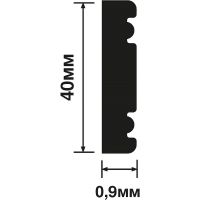 Молдинг HIWOOD 2000x40x9 мм арт-W1040 — фото 2, Молдинги