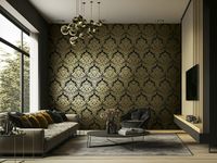 Обои Emiliana Parati Tekko New Винил на флизелине (1,06*10,05) Бежевый/Белый, Дамаск арт-20003T — фото 2, Обои для стен