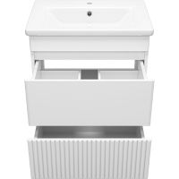 Тумба с раковиной Misty Мира 65 Белая матовая арт-УТ000022681 — фото 3, Тумбы с раковиной