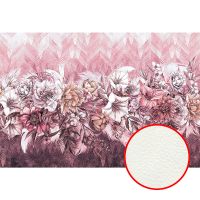 Фреска Ortograf Levity 33394 Фактура флок FLK Флизелин (4*2,7) Розовый, Цветы арт-33394 (флок FLK) — фото 1, Фрески