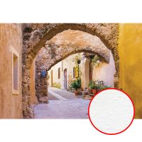 Фреска Ortograf Городской пейзаж 4591 Фактура бархат FX Флизелин (4*2,7) Бежевый/Оранжевый, Город/Цветы арт-4591 (бархат FX) — фото 1, Фрески