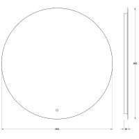 Зеркало Evoform Ledshine d80 с подсветкой 21 W - сенсорный выключатель - нейтральный белый свет арт-BY 2645 — фото 6, Зеркала в ванную комнату