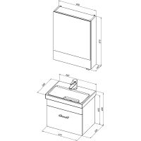 Комплект мебели для ванной Aquanet Нота 50 Белый арт-254063 — фото 12, Комплекты мебели для ванной