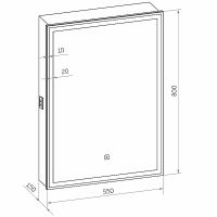 Зеркальный шкаф Континент Allure LED 55 L с подсветкой Белый арт-МВК002 — фото 14, Зеркальные шкафы в ванную