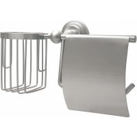 Держатель туалетной бумаги и освежителя воздуха WasserKRAFT Ammer с крышкой Хром матовый арт-K-7059 — фото 1, Держатели туалетной бумаги