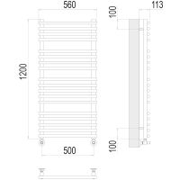 Товар: Водяной полотенцесушитель Terminus Кремона П18 500х1200 Хром, нижнее подключение, G 1/2" ВР, с комплектом вентилей арт-4670078530684 - фото 4 Водяной полотенцесушитель Terminus Кремона П18 500х1200 Хром, нижнее подключение, G 1/2" ВР, с комплектом вентилей арт-4670078530684 — фото 4, Водяные полотенцесушители