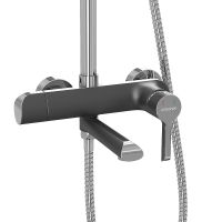 Товар: Душевая система Grossman Alba Хром Черная арт-500.K35.06.100/210 - фото 3 Душевая система Grossman Alba Хром Черная арт-500.K35.06.100/210 — фото 3, Душевые стойки