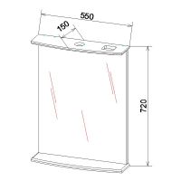 Зеркало Sanflor Софи 55 Белое арт-С02652 — фото 3, Зеркала в ванную комнату