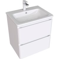 Тумба под раковину Aquanet Эмбер 60 подвесная Белая матовая арт-330465 — фото 1, Тумбы под раковину