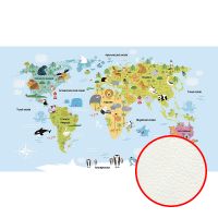 Фреска детская Ortograf Для самых маленьких 33741 Фактура флок FLK Флизелин (4,7*2,7) Голубой/Разноцветный, Карты арт-33741 (флок FLK) — фото 1, Фрески