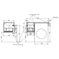 Тумба с раковиной Эстет Dallas Luxe 100 R подвесная Белая арт-ФР-00002322 — фото 7, Тумбы с раковиной