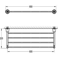 Полка для полотенец Swedbe Terracotta Art Терракота арт-2539 — фото 2, Полки для полотенец