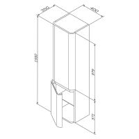 Шкаф пенал AM.PM Sensation 40 L подвесной Орех арт-M30CHL0406NF — фото 9, Пеналы для ванной комнаты