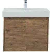 Тумба под раковину Aquanet Nova Lite 75 подвесная Дуб рустикальный арт-298852 — фото 1, Тумбы под раковину