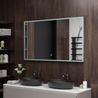 Зеркало Континент Sting 1200х700 с подсветкой Серебро с сенсорным выключателем арт-ЗЛП513 — фото 2, Зеркала в ванную комнату