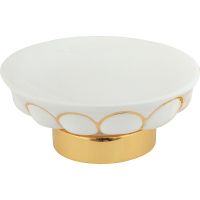 Мыльница Migliore Olivia Золото Белая арт-17509 — фото 1, Мыльницы