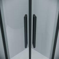 Душевой уголок Grossman Classic 100х100 профиль Черный матовый стекло прозрачное арт-301.K33.04.1010.21.00 — фото 10, Душевые уголки четверть круга