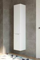 Шкаф пенал Creto Bravo 35 подвесной с бельевой корзиной Белый глянцевый арт-22-BrW35 — фото 8, Пеналы для ванной комнаты