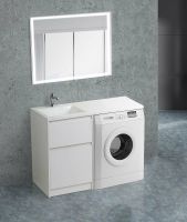 Тумба под раковину BelBagno Kraft 120 Bianco Opaco арт-KRAFT-LVD-580/1200-2C-PIA-BO — фото 2, Тумбы под раковину
