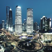 Фреска Ortograf Небоскребы 30813 Фактура флок FLK Флизелин (2,7*2,7) Синий/Бежевый/Черный, Город арт-30813 (флок FLK) — фото 2, Фрески