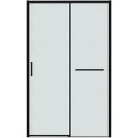 Душевая дверь Grossman Style 110 профиль Черный матовый стекло шиншилла арт-100.K33.05.110.21.02 — фото 10, Раздвижные душевые двери