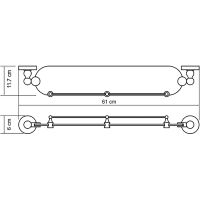 Товар: Стеклянная полка WasserKRAFT Aland Хром арт-K-8544 - фото 3 Стеклянная полка WasserKRAFT Aland Хром арт-K-8544 — фото 3, Полки для ванной и душа
