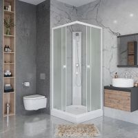 Душевая кабина Niagara Promo 90x90 без гидромассажа арт-P90/13Q/MT/BK — фото 1, Душевые кабины