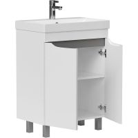 Тумба под раковину Volna Lake 60.2D Белая арт-tnLAKE60.2D-01 — фото 2, Тумбы под раковину