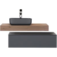 Тумба Jorno Modulare 100 подвесная Антрацит арт-Mdlr.01.100/P/A/JR — фото 2, Комоды и тумбы для ванной комнаты