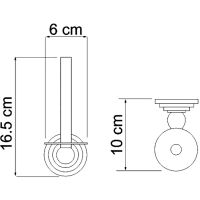Держатель запасного рулона WasserKRAFT Isar Темная бронза арт-K-7397 — фото 4, Держатели для запасных рулонов