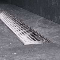 Душевой лоток AM.PM MasterFlow 70 с решеткой Хром матовый Cut Gradient арт-W01SC-P11-070-01SB — фото 7, Душевые лотки