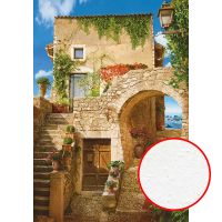 Фреска Ortograf Городской пейзаж 10513 Фактура бархат FX Флизелин (2,1*3) Бежевый/Зеленый/Голубой, Город/Пейзаж арт-10513 (бархат FX) — фото 1, Фрески