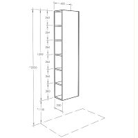 Шкаф пенал Aquaton Сканди 40 подвесной Белый арт-1A253403SD010 — фото 4, Пеналы для ванной комнаты