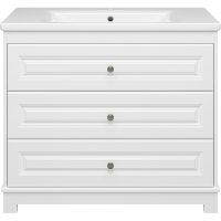 Тумба с раковиной Misty Ларго 100 Белая матовая арт-УТ000023207 — фото 2, Тумбы с раковиной