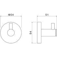 Крючок Aquatek Европа Хром арт-AQ4101CR — фото 2, Крючки для полотенец