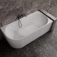 Ванна из искусственного камня Abber Stein 170x80 без гидромассажа арт-AS9651 R — фото 2, Ванны из искусственного камня