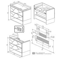 Тумба под раковину Бриклаер Кристалл 80 подвесная Белая арт-4627125415968 — фото 13, Тумбы под раковину
