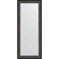 Зеркало Evoform Exclusive-G 154х65 с гравировкой в багетной раме - Черный ардеко 81 мм арт-BY 4139 — фото 1, Зеркала в ванную комнату