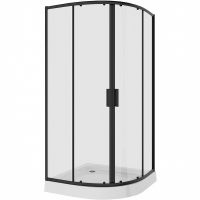 Душевой уголок Niagara Nova NG-6806-08 BLACK 90х90 профиль Черный стекло прозрачное арт-68060811BLACK — фото 1, Душевые уголки четверть круга