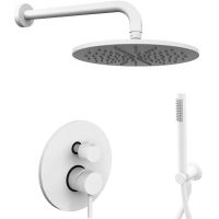 Душевая система Paffoni Light Белая матовая арт-KITLIG018BOKING — фото 1, Встраиваемые душевые комплекты