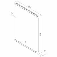 Товар: Зеркало Континент Bruno 600х800 с подсветкой с сенсорным выключателем с диммером арт-ЗЛП163 - фото 11 Зеркало Континент Bruno 600х800 с подсветкой с сенсорным выключателем с диммером арт-ЗЛП163 — фото 11, Зеркала в ванную комнату