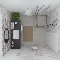 Душевой уголок Triton Тау-Блэк 90х90 профиль Черный стекло прозрачное арт-Щ0000054036 — фото 6, Квадратные душевые уголки