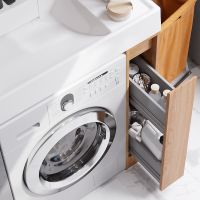 Тумба под раковину Aquaton Лондри 80 Дуб Сантана без фасада арт-1A267101LH0C0 — фото 9, Тумбы под раковину