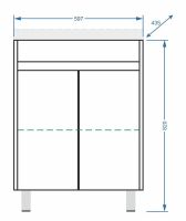 Тумба под раковину Stella Polar Фаворита 60 Белая арт-SP-00000163 — фото 5, Тумбы под раковину