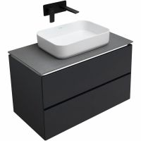 Тумба под раковину Allen Brau Infinity 85 подвесная Антрацит матовый арт-1.21001.AM — фото 5, Тумбы под раковину