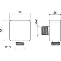 Шланговое подключение Aquatek Хром арт-AQ2459CR — фото 2, Шланговые подключения