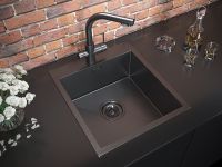 Смеситель для кухни Paulmark Essen Вороненая сталь арт-Es213011-GM — фото 6, Смесители для кухни