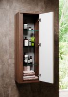 Шкаф пенал Clarberg Evolution подвесной Крафт темный арт-EV0504CD — фото 2, Пеналы для ванной комнаты