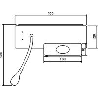 Настенный светильник Crystal Lux Черный арт-CLT 217W Qi+USB BL — фото 5, Бра