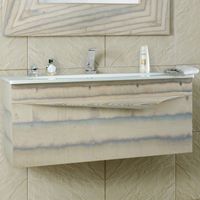 Тумба под раковину Clarberg Papyrus Wood 100 подвесная Светлое дерево арт-Pap-w.01.10/LIGHT — фото 1, Тумбы под раковину